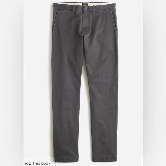 J. Crew NWT Size 44x34 Men's 484 Slim Fit Broken In Chino Pants Dark Gray - Picture 2 of 4